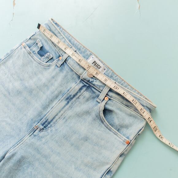 Paige x Anthropologie Cindy High-Rise Straight-Leg Light Wash Jeans Size 28 - Picture 7 of 10